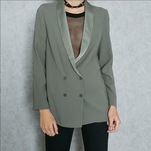 Topshop Slouchy Green Blazer size 4